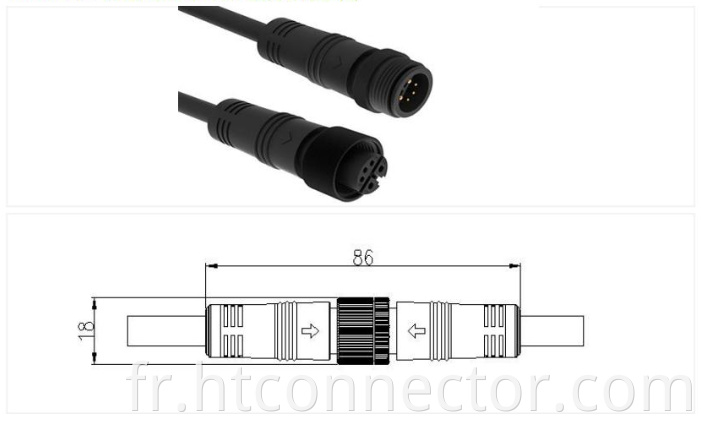 Metal round waterproof connector